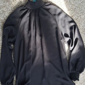 Black high neck blouse